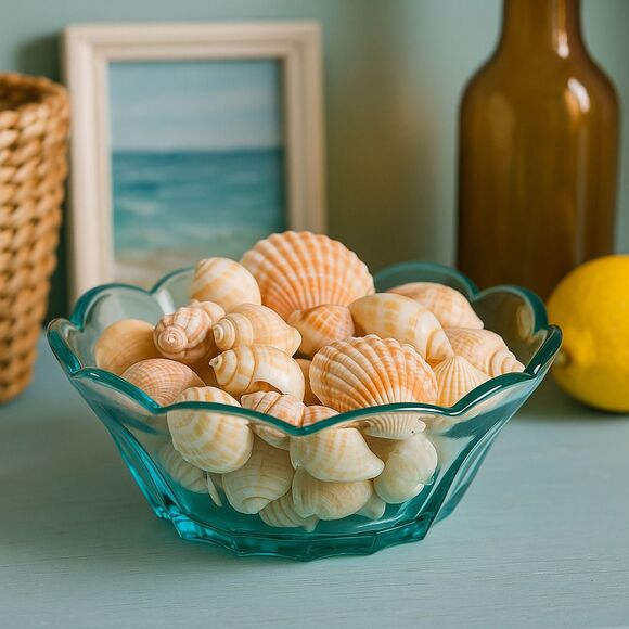 Anchor Hocking Swedish Modern Aquamarine Glass Serving Bowl – Made in USA -1960s - Picture 1 of 11